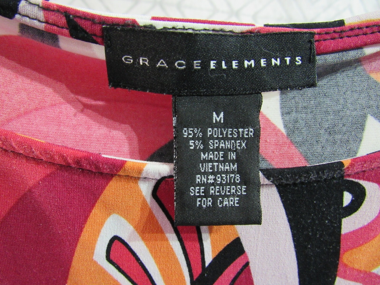 Grace Elements Top Size M Multi Colors Pull Over … - image 2