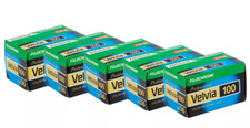 Set of 5 FUJIFILM COLOR REVERSAL FILM FUJICHROME Velvia 100 135 film 36 japan