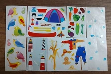 Mrs. Grossman's Sticker Lot Full Partial Sheets Birds Camping Fall Garden S43