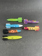 Lot of 6 Toypedo Type SwimWays Gliding Torpedo Pool Toys 5" Shark. 5-30