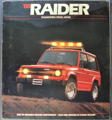 1988 Dodge Raider 4x4 Truck Catalog Brochure Mitsubishi Excellent Original 88 Ebay