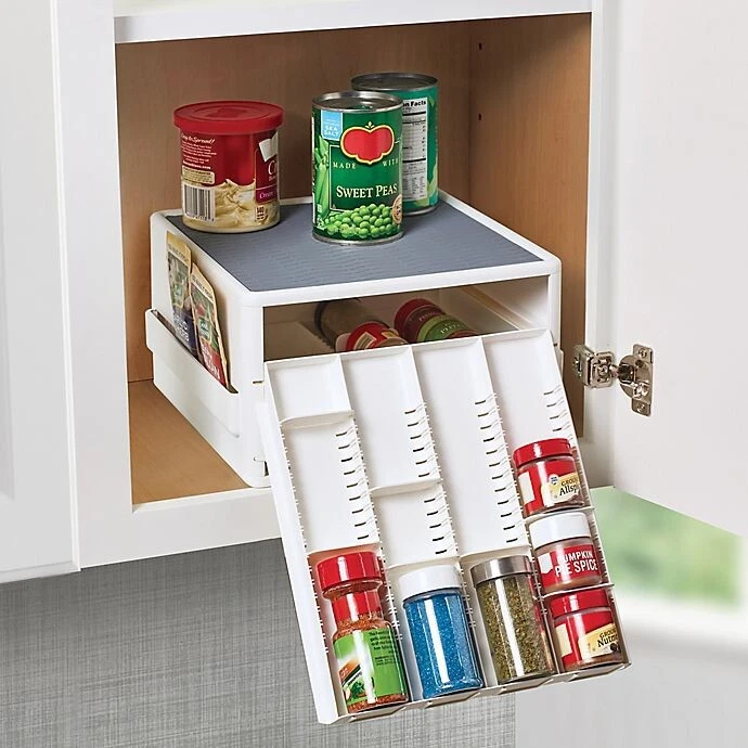Copco Adjustable Divider Spice Jar Shelf Rack Organizer New - Image 2 of 4