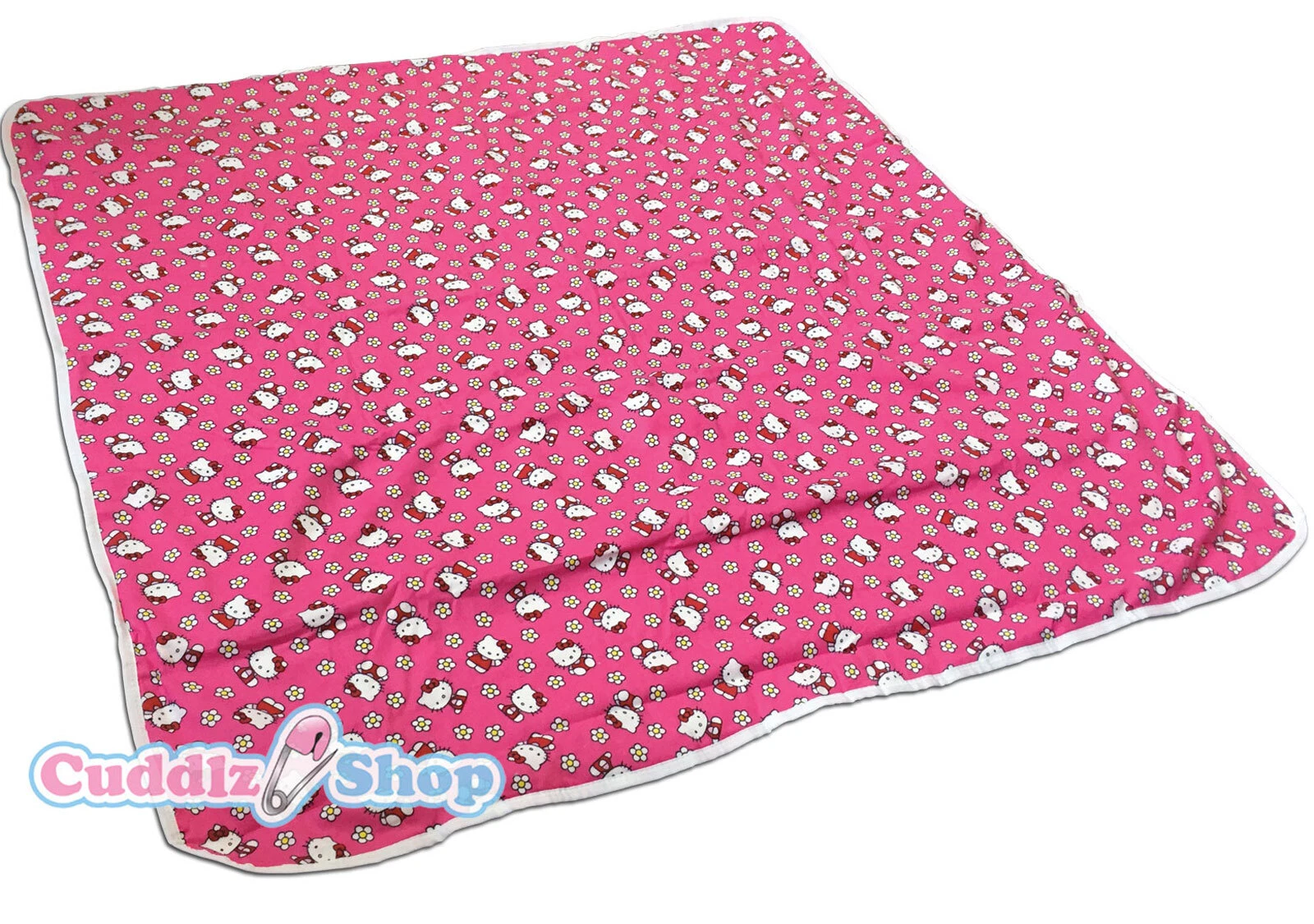 Cuddlz Pink Kitty Cat Adult Extra Large Nappy Diaper Changing Mat Reversible