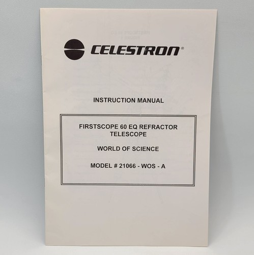⭐️ Celestron Firstscope 60 EQ Refractor Telescope Instruction Manual ...