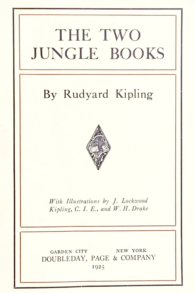 1925 THE JUNGLE BOOK Antique FIRST EDITION STATED Rudyard KIPLING art COLOR B&W - Image 4 of 4