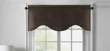 JCP Presidio Square Supreme Palace Scalloped Valance 82 W X 21 L Brown