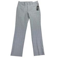 Tommy Hilfiger Mens TH Flex Modern Fit Plaid Performance Pants Light Blue 33x32