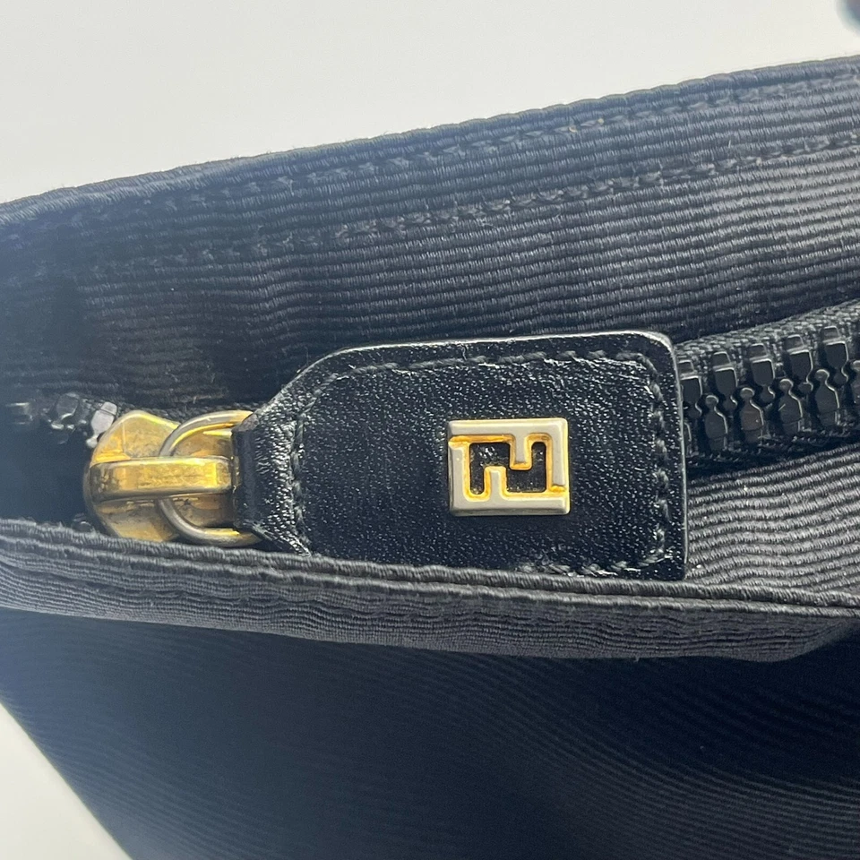 FENDI Hand Bag Nylon Black Authentic - Image 4 of 4