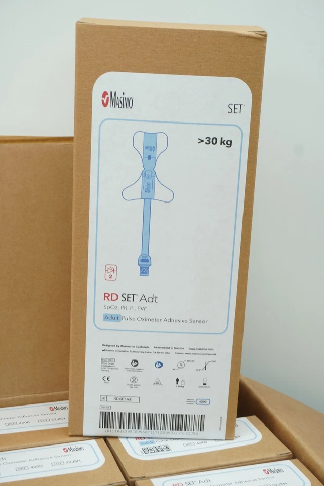 Masimo 4000 RD SET Adt Oxímetro de Pulso Sensor Adhesivo Adulto, Caja de 20 Sensores Foto 2 de 4