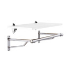 Wall-Mounted Wooden Shelf with Heavy Duty Wardrobe Alcove Hanging Rail - W600mm