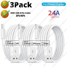 1/3Pack For Apple iPhone 14 13 12 11 8 6 Plus 5 USB Charger Cable Charging Cord