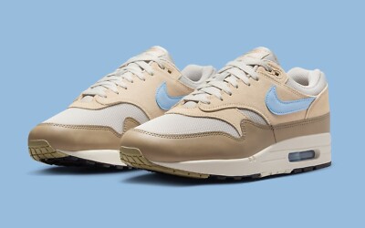 Nike Air Max 1 Essential Men's Light Bone Psychic Blue Sports Sneaker FZ5808-009