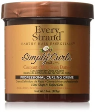 Every Strand Simply Curls Coco Oil/Shea Curl Creme,Curl Enhancing,  15oz