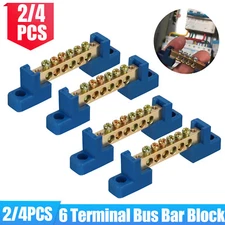 2/4X Power Distribution Terminal Block Screw Battery Bus Bar for Car/Boat/Marine