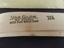 Vintage VAN HEUSEN men's LINEN CLOTH collar VAN GLOW size 14 1/4 in package