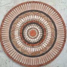 ANTICA ROMA ROSONE MOSAICO ANTICATO interni - esterni diam. 90 cm COD. RUD-LXX