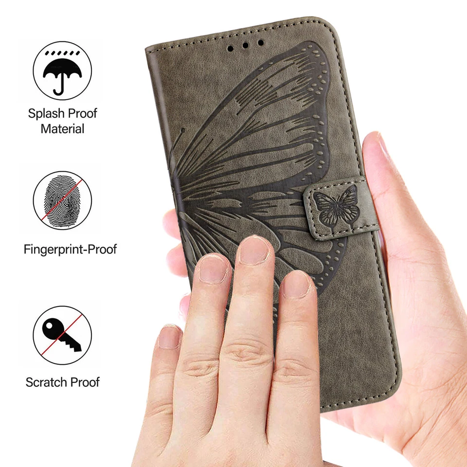 Butterfly Leather Wallet Phone Case for Xiaomi Redmi K60 K70e Note 13 POCO X6 X5 - Image 4 of 4