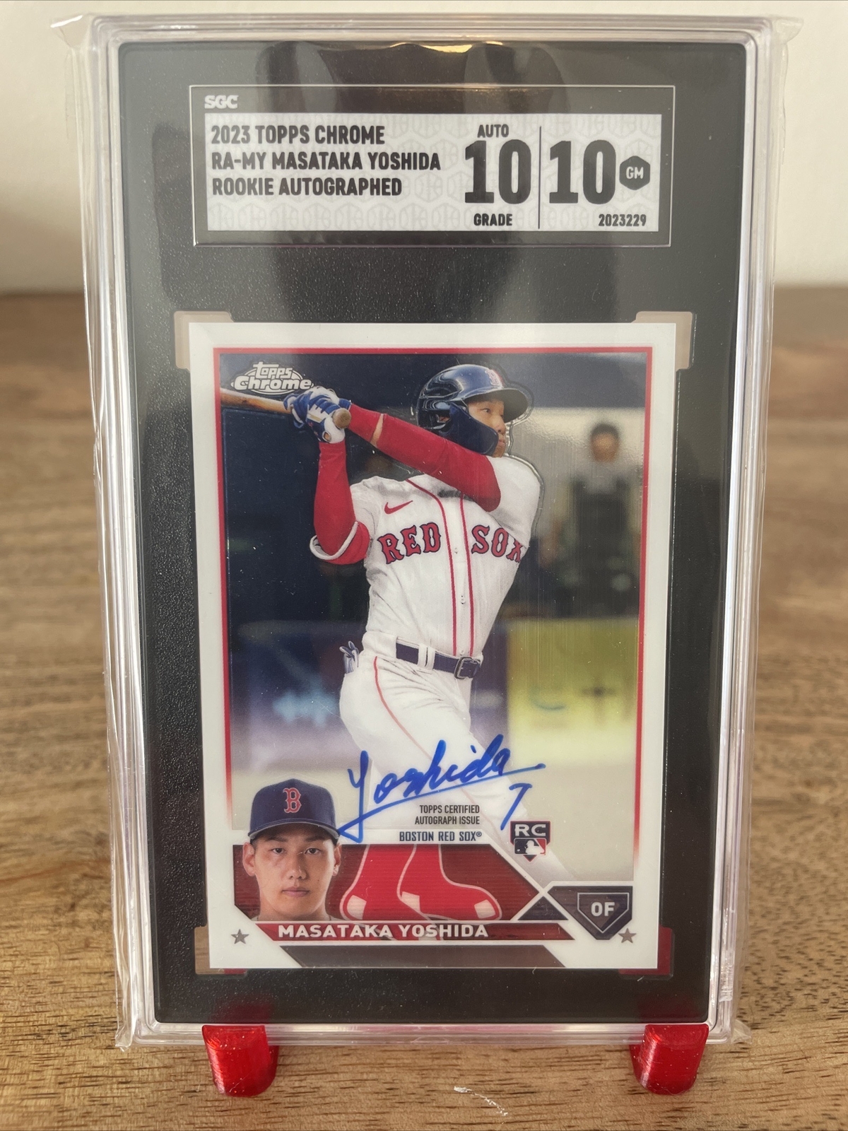 2023 TOPPS CHROME RA-MY MASATAKA YOSHIDA ROOKIE AUTOGRAPHED SGC 10 Auto 10 GM