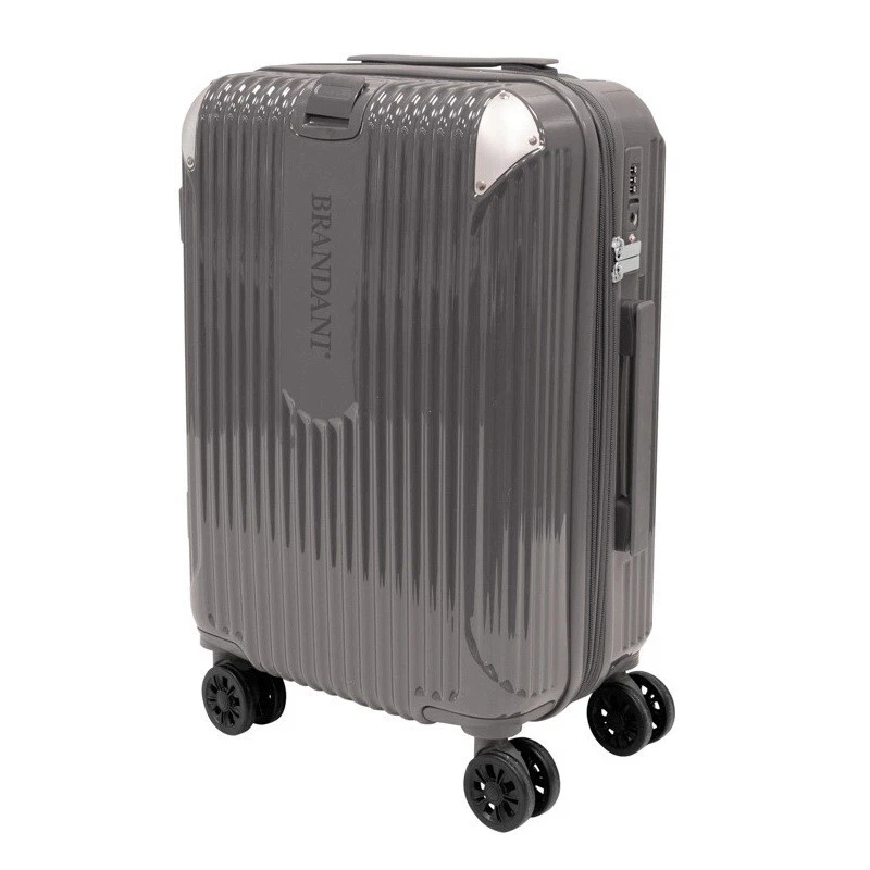 Trolley Valigia Bagaglio Mano BRANDANI Rigido Ruote 57 x 38 x 26 cm Espandibile, fotografia 3 di 5