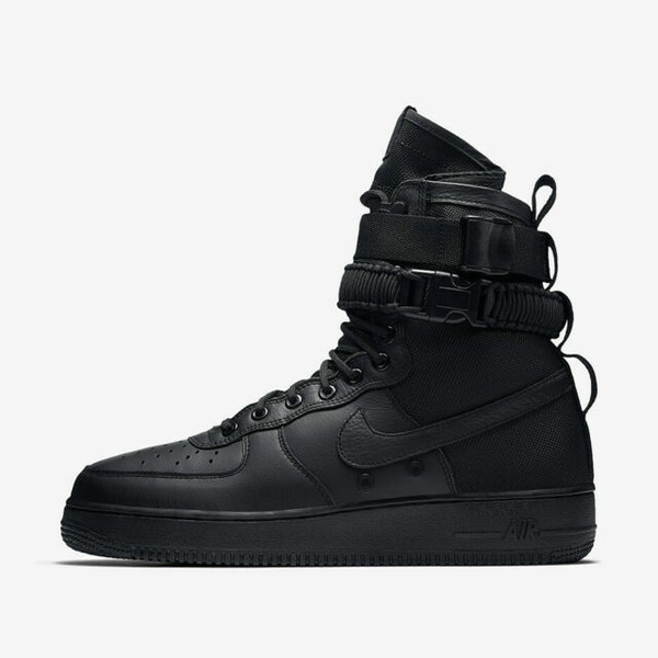 nike sf air force 1 high triple black men's