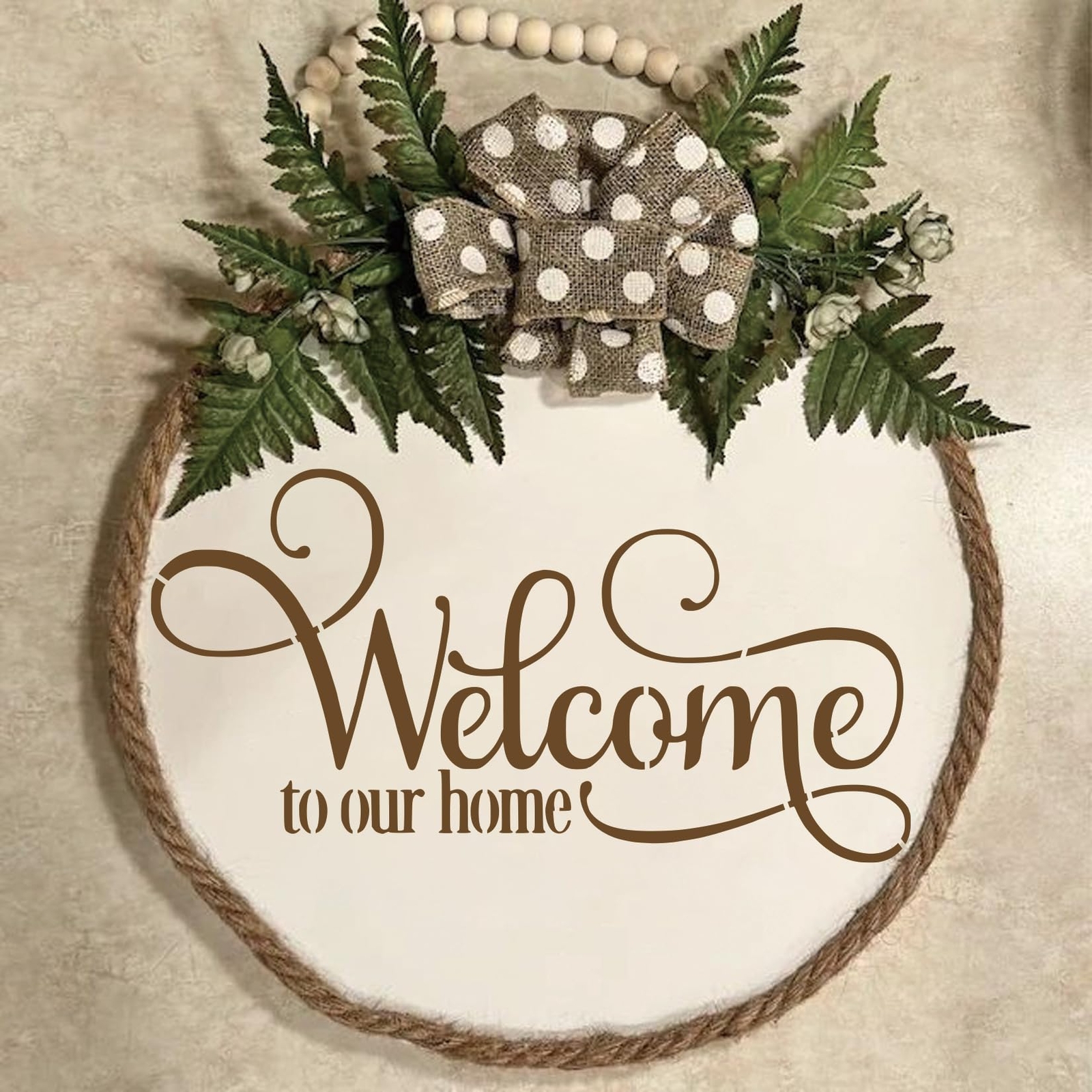 6 Pieces Welcome Stencils for Painting on Wood Family Doormat Stencils Welcom...