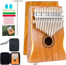 17 Key Electric Kalimba Thumb Piano Built-In Pickup Professional Electric Kalimb