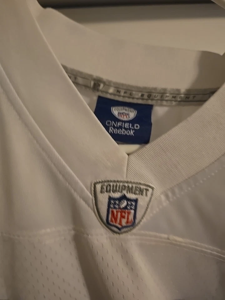 Camiseta deportiva para hombre Nike Reebok Dallas Cowboys Dez Bryant #88 grande blanca sobre el campo Foto 3 de 4