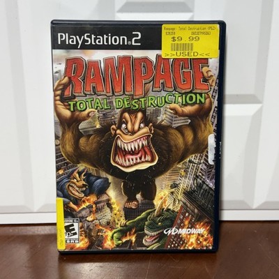 Rampage: Total Destruction (Sony PlayStation 2, 2006) CIB w/ MANUAL & REG CARD