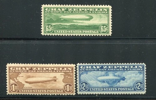 C13-C15 Graf Zeppelin Air Mail Mint Set of 3 Stamps BX7580