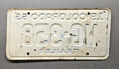 🐾 1965 COLORADO "TRAILER" LICENSE PLATE (WG-358) BACA COUNTY - 第 3/3 張圖片
