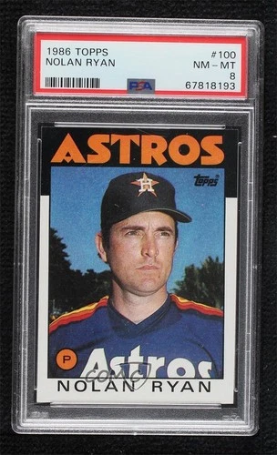 1986 Topps Nolan Ryan #100 PSA 8 HOF x0o
