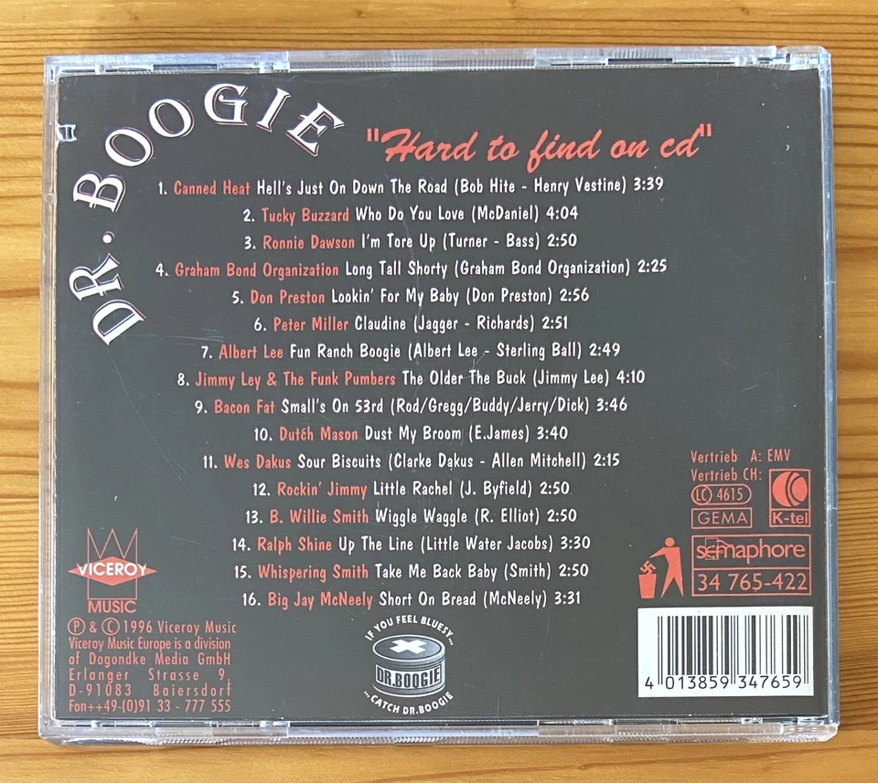 🎸DR. BOOGIE: Hard To Find On CD (Rythm'n'Blues/Blues Rock Compilation) Rare!! - Bild 2 von 3