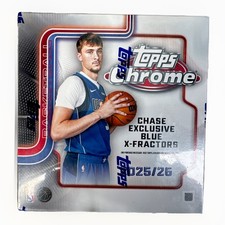 2025-26 Topps Chrome Basketball Mega Box - Factory Sealed - Chase Blue X-fractor