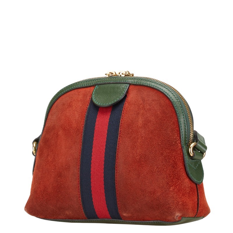 Gucci Ophidia Sherry Line Crossbody Shoulder Bag Orange Green
