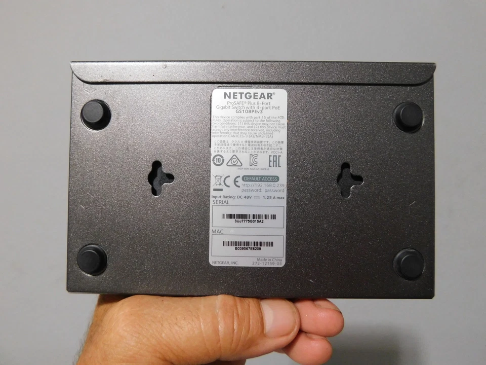 NETGEAR PROSAFE PLUS GS108PEv3 8 PORT GIGABIT MANAGED SWITCH 4 PORTS POE 53W - Image 2 of 3