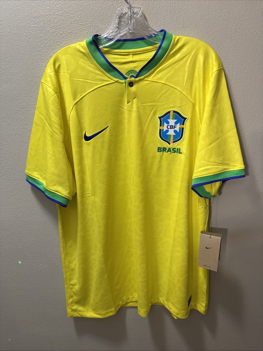 Nike Brazil 2022/23 Stadium Home Dri-FIT Soccer Jersey Mens