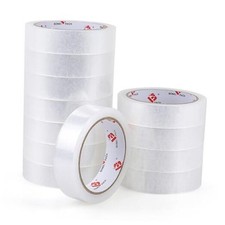 Clear Tape, 1 Inch x 164 Ft, Transparent Tape Refills, 3" Core Big Roll