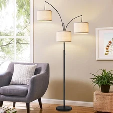 Dimmable Floor Lamp - 3 Lights Arc Floor Lamps for Living Room, 1000LM Modern...