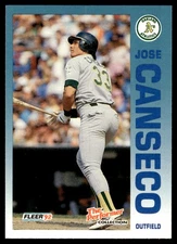 1992 Fleer 7 Eleven/Citgo The Performer Jose Canseco Oakland Athletics #13