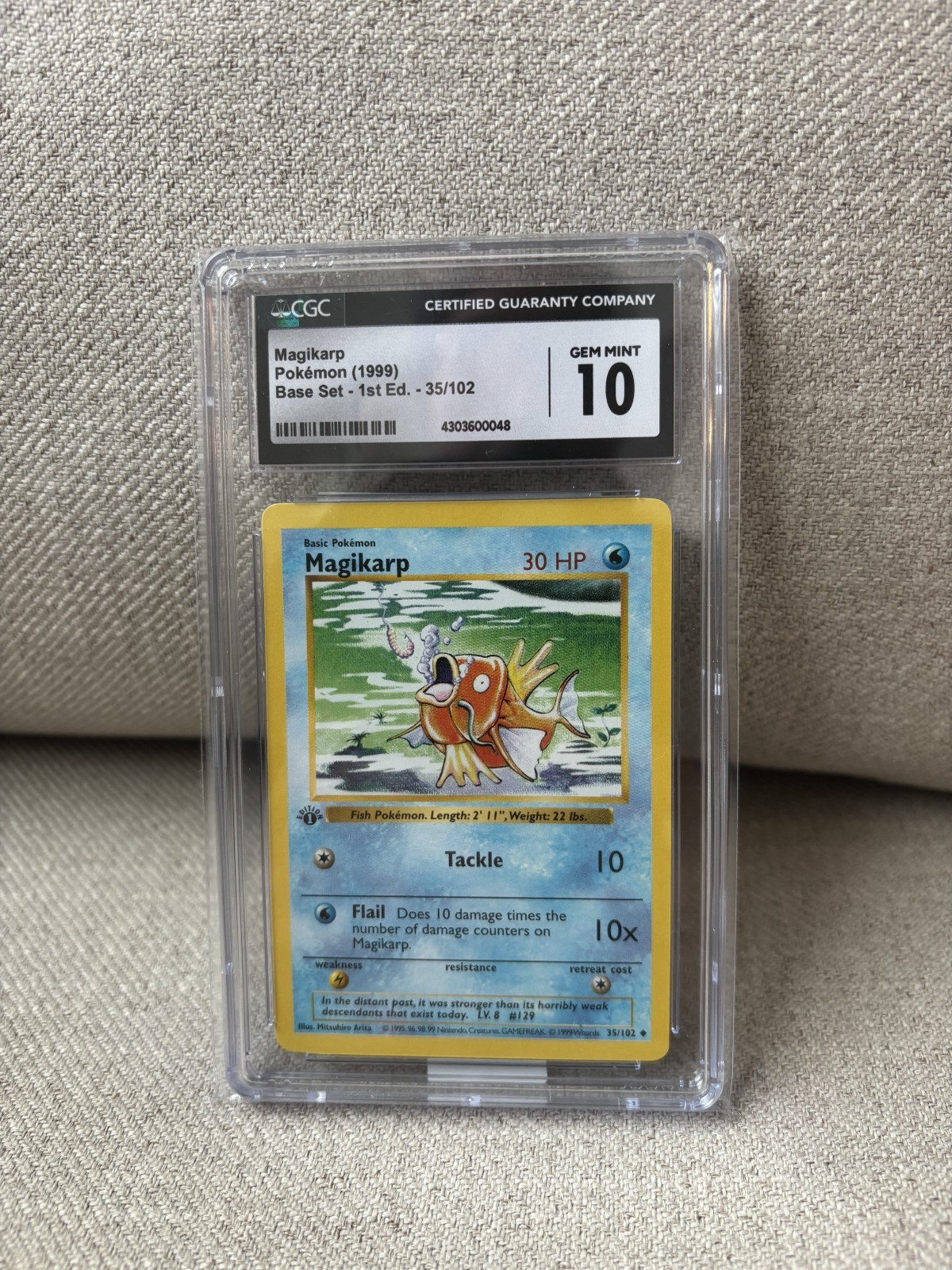 Pokemon 1999 1st Edition Magikarp Base Set 35/102 Gem Mint 10