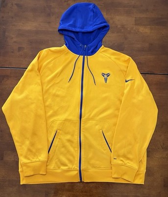 Nike Kobe Bryant Therma Fit Hoodie Jacket Zip Mens Size XXXL Yellow Purple KB24