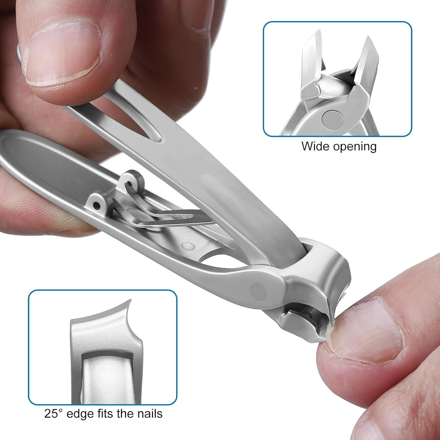 Nail Clippers with Nail File for Ingrown Toenails, 10Mm Wide Jaw Opening, Ultra 