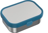 Mepal Campus Edelstahl-Brotdose Mit Bento-Einsatz Und Gabel, Cool Blue