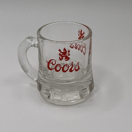Coors Beer Miniature Glass Mug Cup Bar Breweriana Mini Collectible Barware VTG