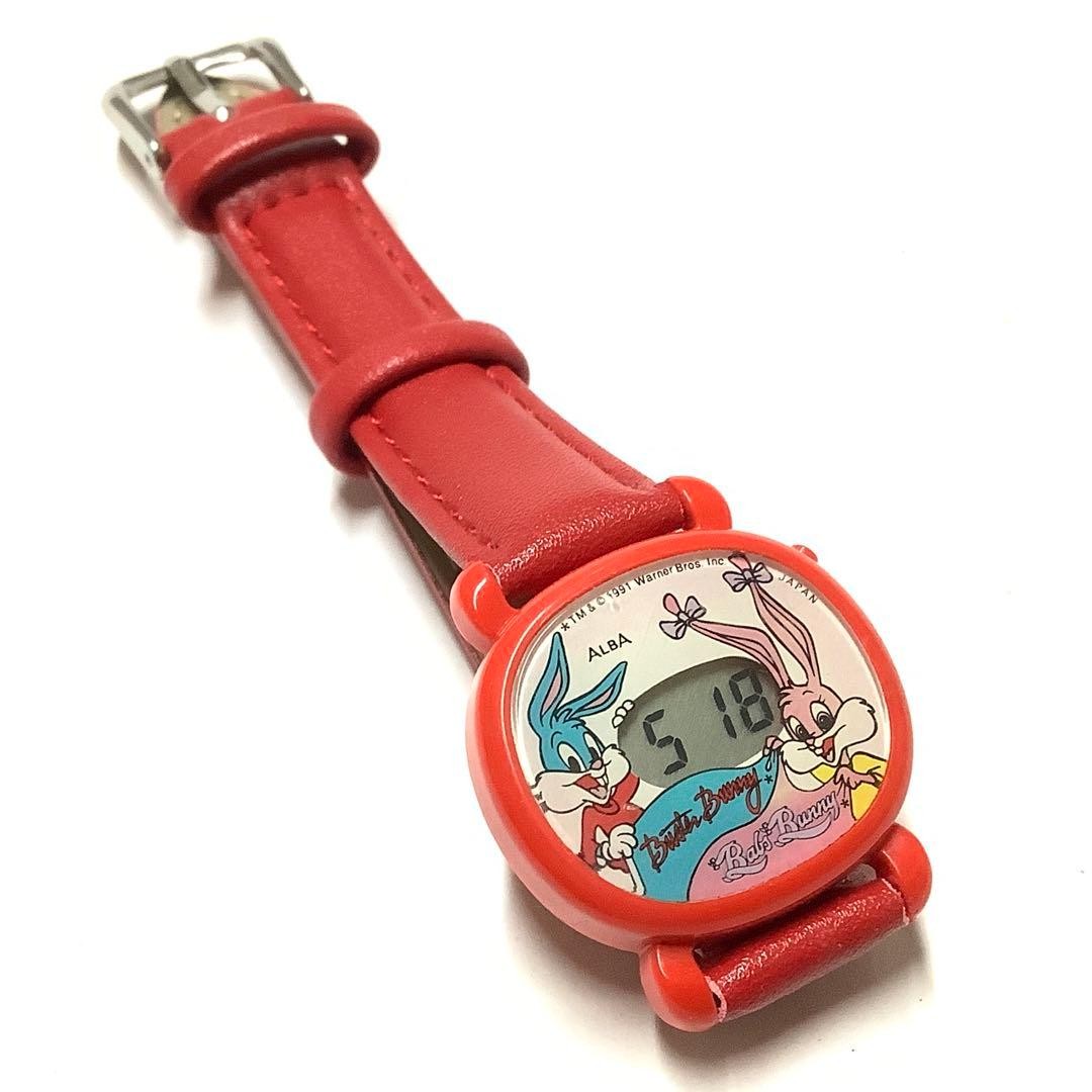1991 Seiko Bugs Bunny Digital Works Retro Showa Rare Strap Watch - vintagewatches.pk