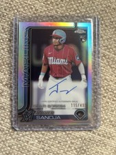 Topps 2025 Chrome Rookie Refractor Autograph Javier Sanoja #RA-JSA /499