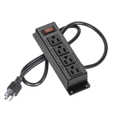 Wall Mount Power Outlet Strip, 4 Outlet Mountable Power Strip with Switch, 3f...