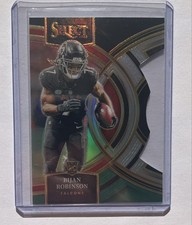 2023 Panini Select-Premier Level Bijan Robinson #180 Black & Green Prizm Die-Cut