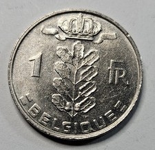 1980 Belgium 1 One Franc - French Text - Copper Nickel Coin - Belgian - World