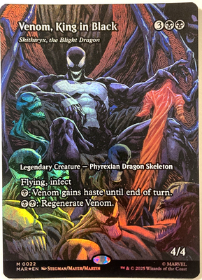 MTG Venom, King In Black (Borderless Foil) Spider-Man Marvel